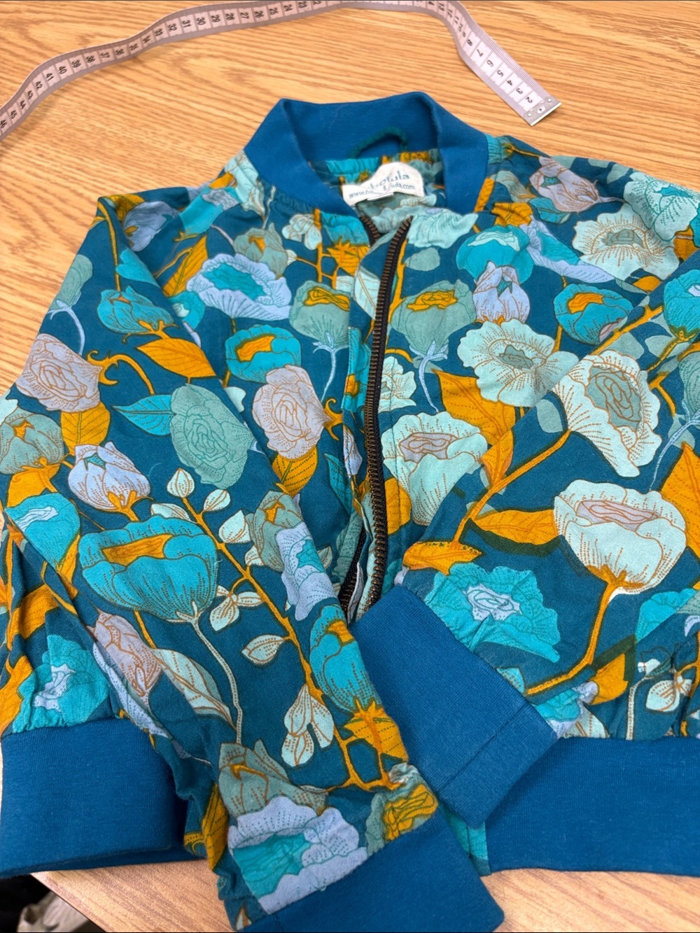 Bibop & Lula Girls' Teal Floral Bomber Jacket -